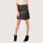 Genuine Lambskin Slim-Fit Leather Skirt
