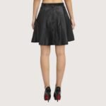 Graceful Flow Leather Skirt - Image 2
