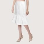 Sculpted Fit & Flare Leather Skirt - Image 3
