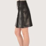Genuine Lambskin Slim-Fit Leather Skirt - Image 4