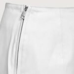 Sculpted Fit & Flare Leather Skirt - Image 4