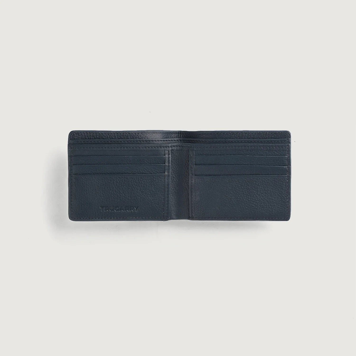 Voren Blue Leather Bi-fold Wallet - Image 4