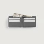 Voren Grey Leather Bi-fold Wallet - Image 5