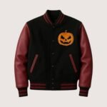 Fiery Pumpkin Varsity Jacket