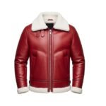 Christmas Leather Jacket Men – Red Santa Jacket