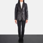 Norma Brown Leather Blazer - Image 4