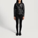 Rumy Black Leather Biker Jacket - Image 3
