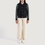 Savant Green & Black Hybrid Varsity Jacket - Image 3