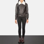 Stella G-1 Brown Leather Bomber Jacket - Image 3