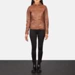 Tomachi Brown Leather Jacket - Image 3