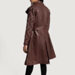 Missoni Maroon Leather Trench Coat - Image 6