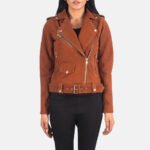 Alison Brown Suede Biker Jacket