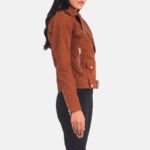 Alison Brown Suede Biker Jacket - Image 3