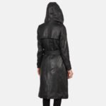 Fixon Hooded Black Trench Coat - Image 5