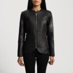 Nexi Quilted Black Leather Jacket - Image 4