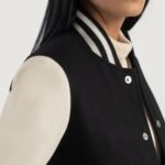 Savant Black & White Hybrid Varsity Jacket - Image 6