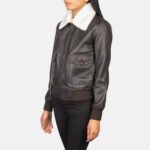 Stella G-1 Brown Leather Bomber Jacket - Image 2