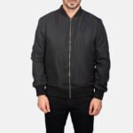 Zack Black Bomber Jacket - Image 4