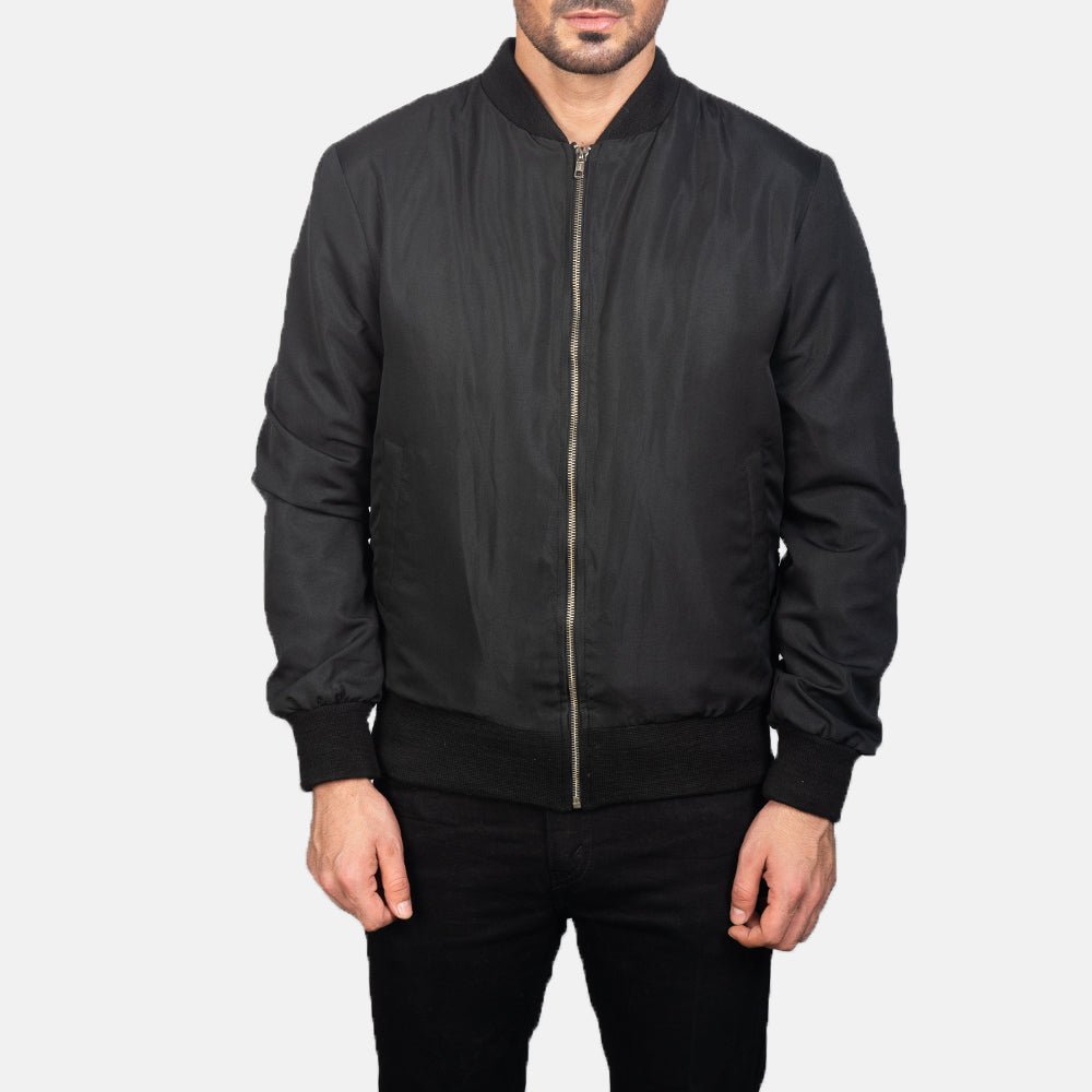 Zack Black Bomber Jacket - Image 4