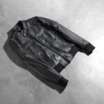 Zenna Black Leather Bomber Jacket - Image 7