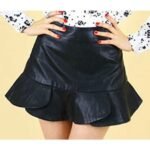 Flutter Leather Skirt
