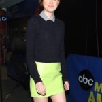 KAREN GILLAN LEATHER SKIRT