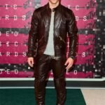 NICK JONAS LEATHER PANTS