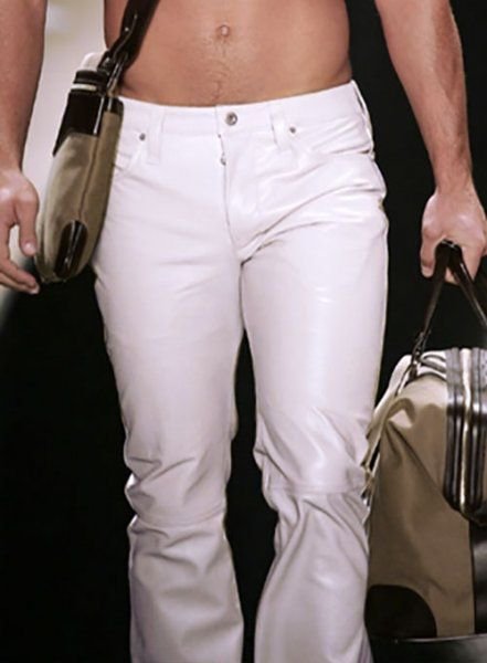 white_leather_jeans_63160140-5c94-4c58-9ce3-f59f7699a259 WHITE LEATHER JEANS - Image 1