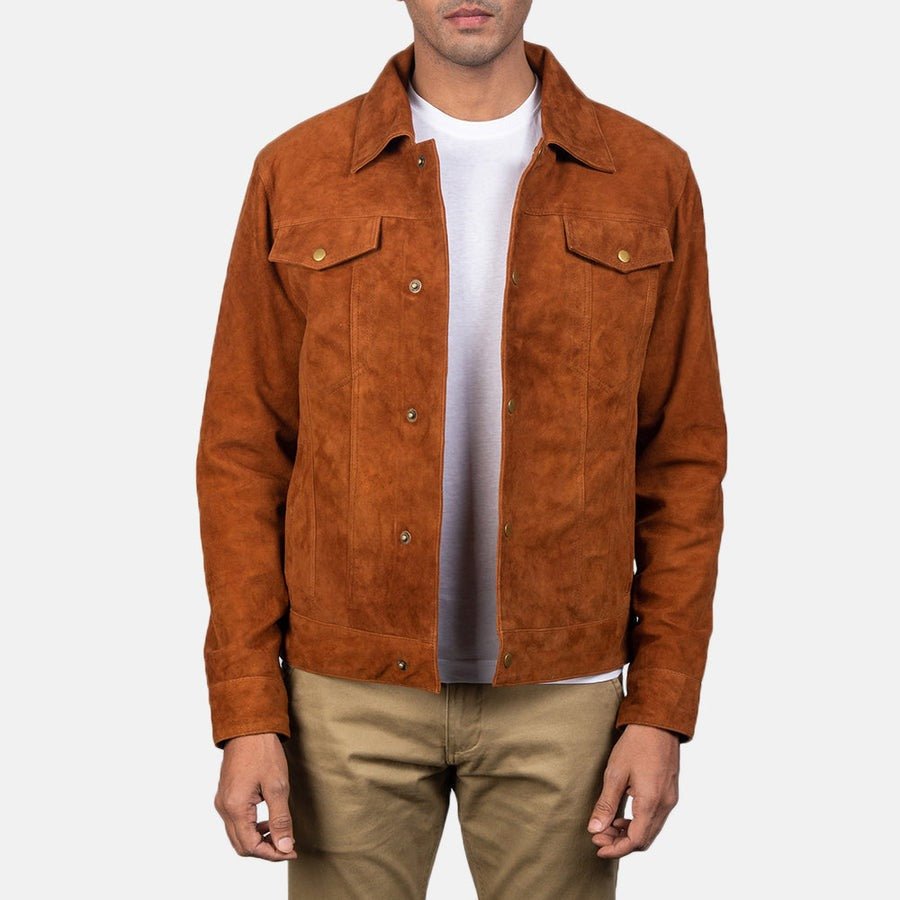 1_4b63c949-938e-4e17-bc72-3fe0c9f235c1 Stallon Brown Suede Trucker Jacket