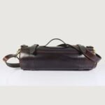Leather Knife Roll Dark Brown