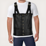 Tupac Suspender Leather Vest