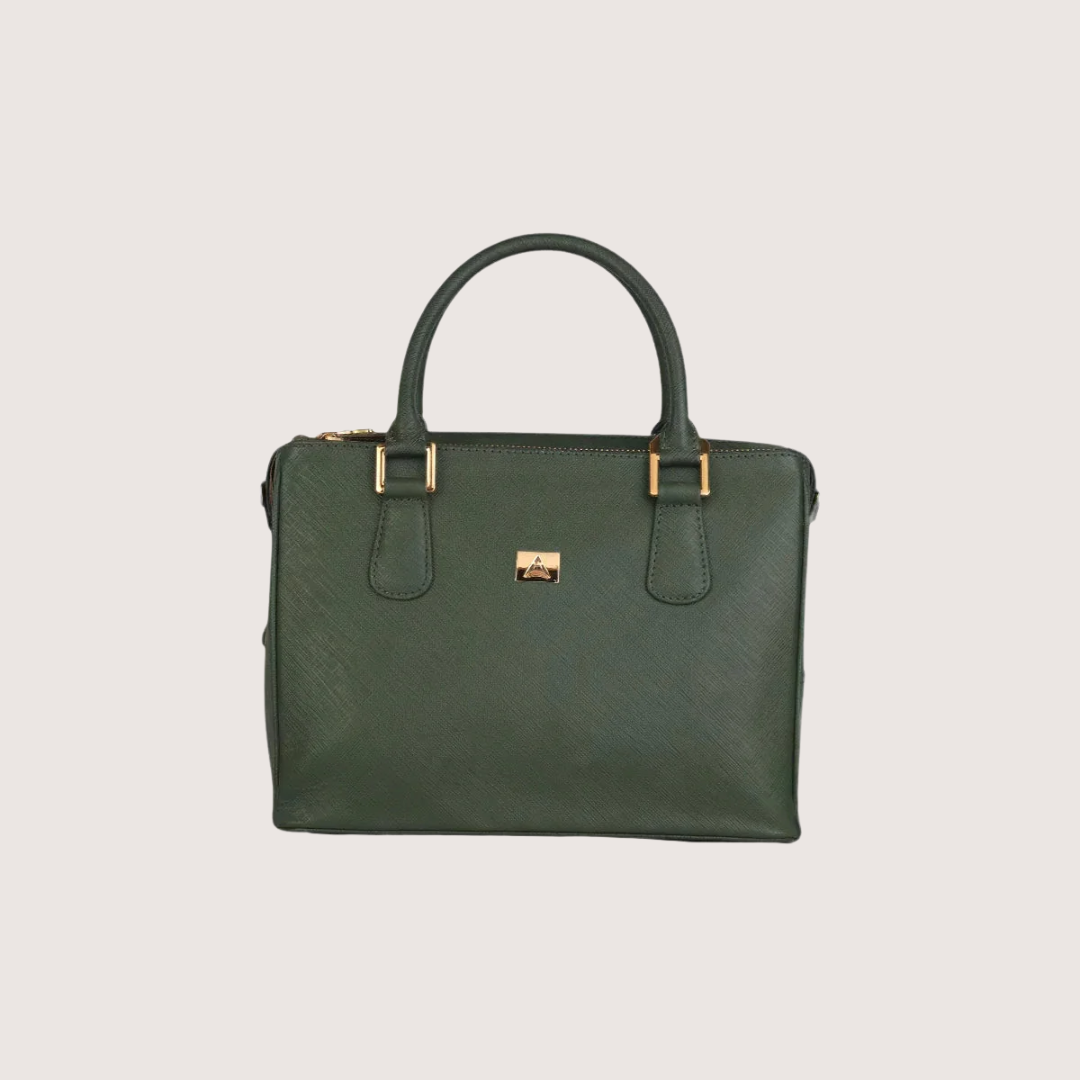 1_c5f598b0-c819-4db3-823b-d7a682e8894d Sienna Luxe Green Leather Handbag - Image 1
