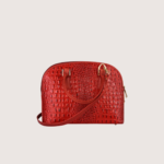 Red Noir Croc Leather Handbag - Image 2