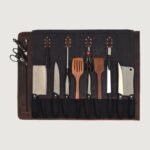Tourbon Leather Knife Roll - Dark Brown - Image 2