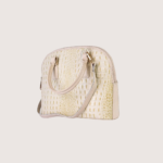 White Noir Croc Leather Handbag - Image 3