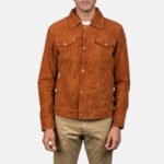 Stallon Brown Suede Trucker Jacket - Image 4