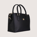 Sienna Luxe Black Leather Handbag - Image 3