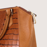 Mystique Tan Brown Leather Handbag - Image 4