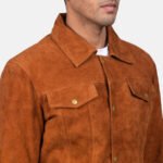 Stallon Brown Suede Trucker Jacket - Image 8