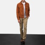 Stallon Brown Suede Trucker Jacket - Image 10