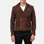 Allaric Alley Mocha Suede Biker Jacket - Image 2