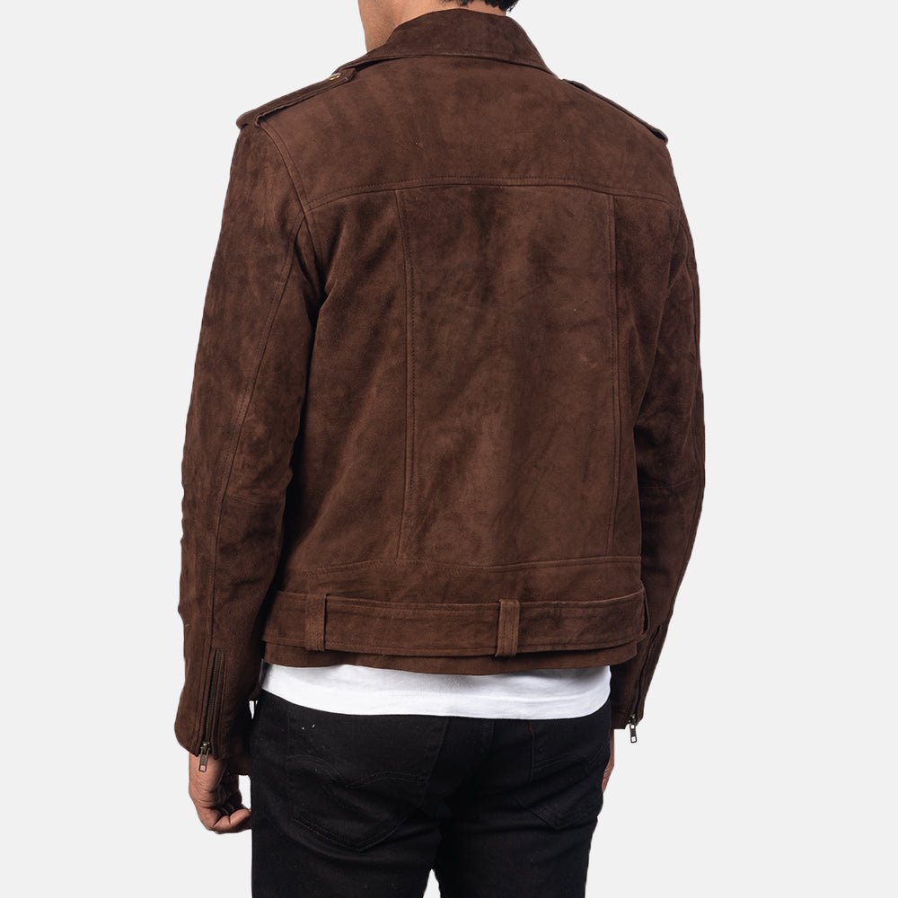 Allaric Alley Mocha Suede Biker Jacket - Image 7