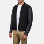 Blain Black Hybrid Bomber Jacket - Image 2