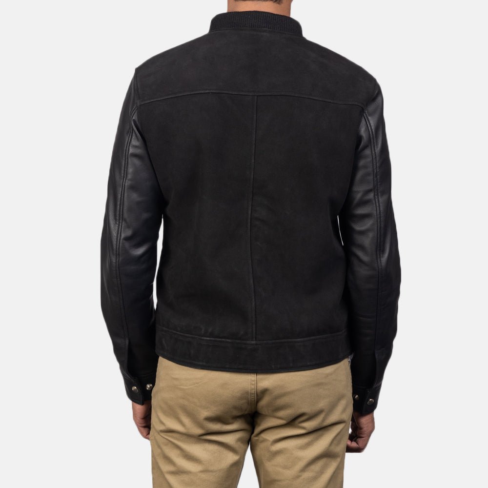Blain Black Hybrid Bomber Jacket - Image 5