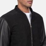 Blain Black Hybrid Bomber Jacket - Image 6