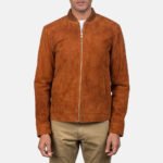 Blain Brown Suede Bomber Jacket - Image 5