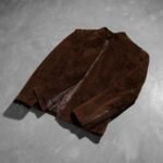 Charcoal Mocha Suede Biker Jacket - Image 11