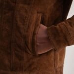 Dallis Brown Suede Shearling Trucker Jacket - Image 6