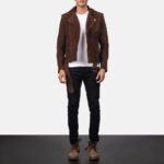Allaric Alley Mocha Suede Biker Jacket - Image 6