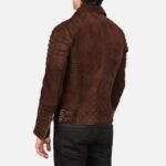 Armand Mocha Suede Biker Jacket - Image 8